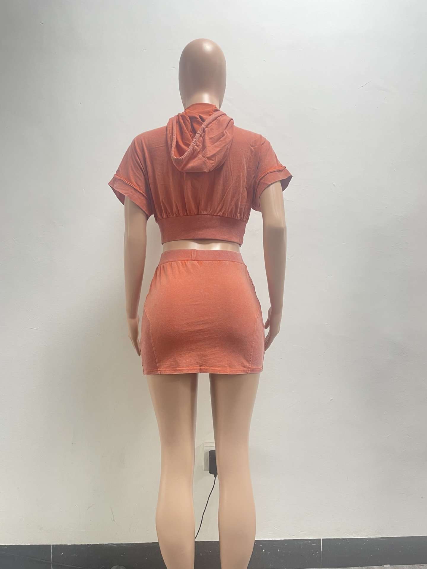 Zip-Up Cropped Jacket & Mini Skirt Set image 7