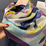 Retro scarf double-sided print scarf image 5