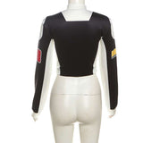 Colorblock High Neck Biker Jacket image 6