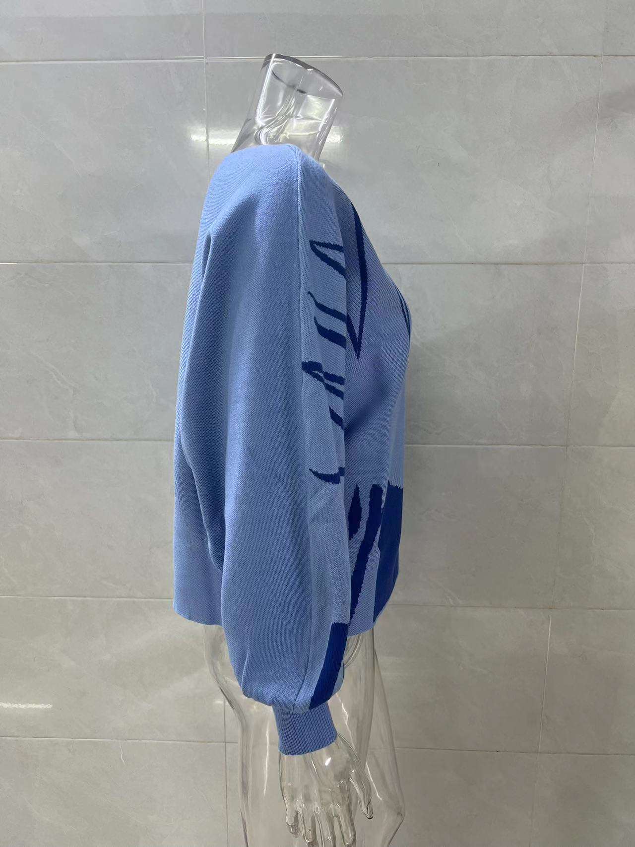 Loose Lantern Sleeve Pullover Sweater image 7