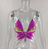 Butterfly Mesh Crop Top image 6