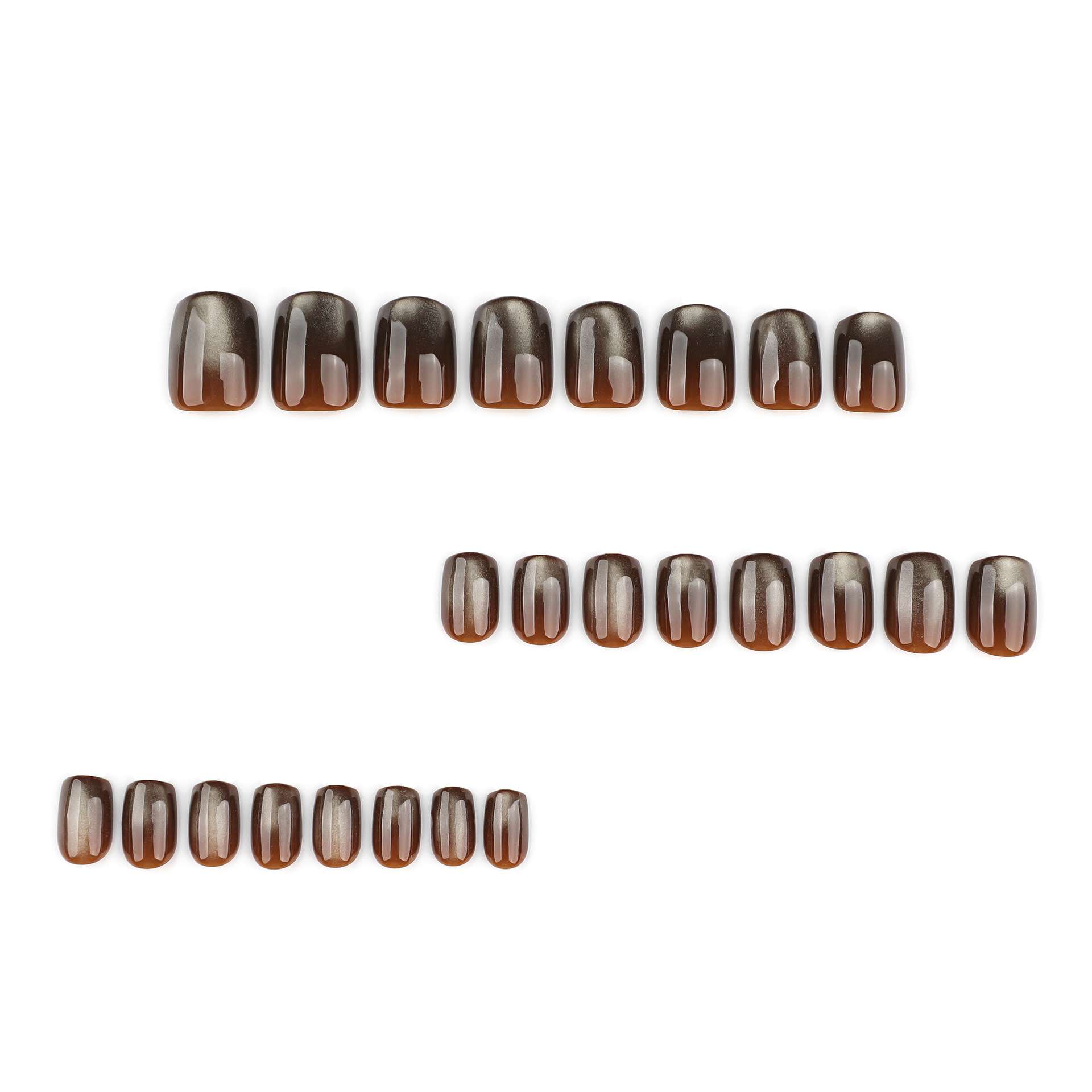 Metallic Brown Gel Nail Art image 5