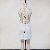 Crochet Halter Mini Dress image 6
