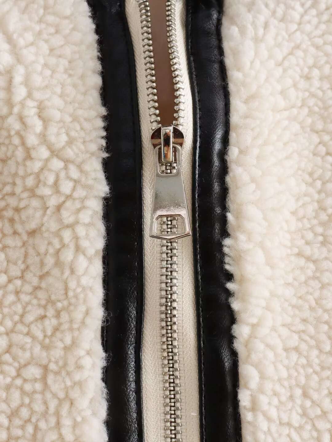 Cozy Beige Faux Shearling Jacket image 3