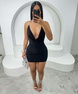 Date Night Spaghetti Strap Tank Dress - S, Black image