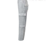 High Waisted Casual Cargo Sweatpants image 6