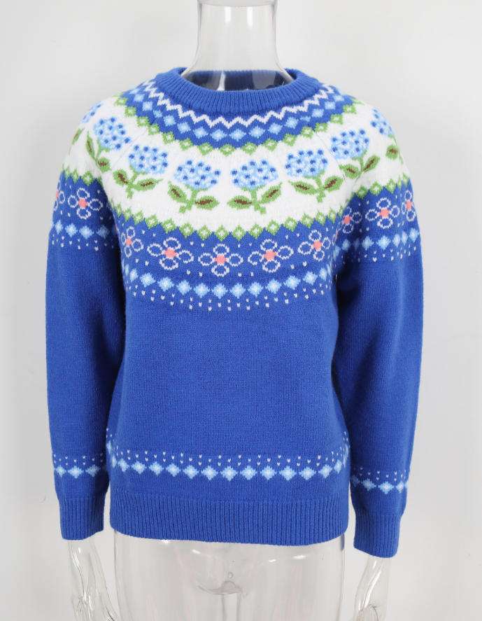 Colorful Floral Pattern Sweater image 4