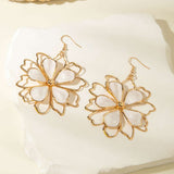 Floral Earrings with Enamel Petals image 5