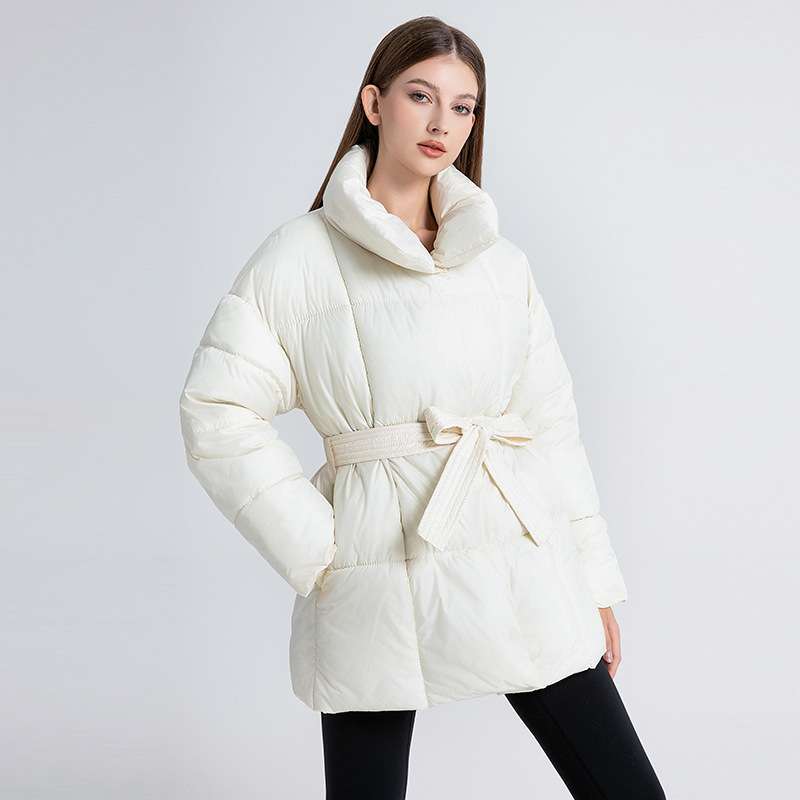 Loose waist jacket mid-length puffer Coat image 2