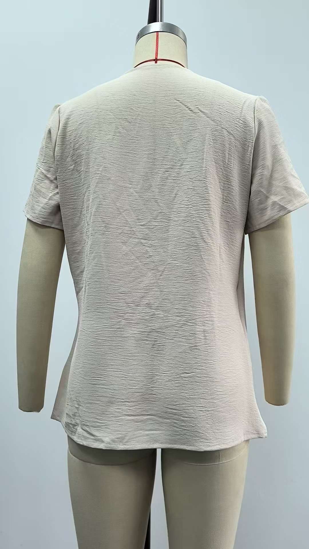 Elegant Draped Short-Sleeve Top image 5