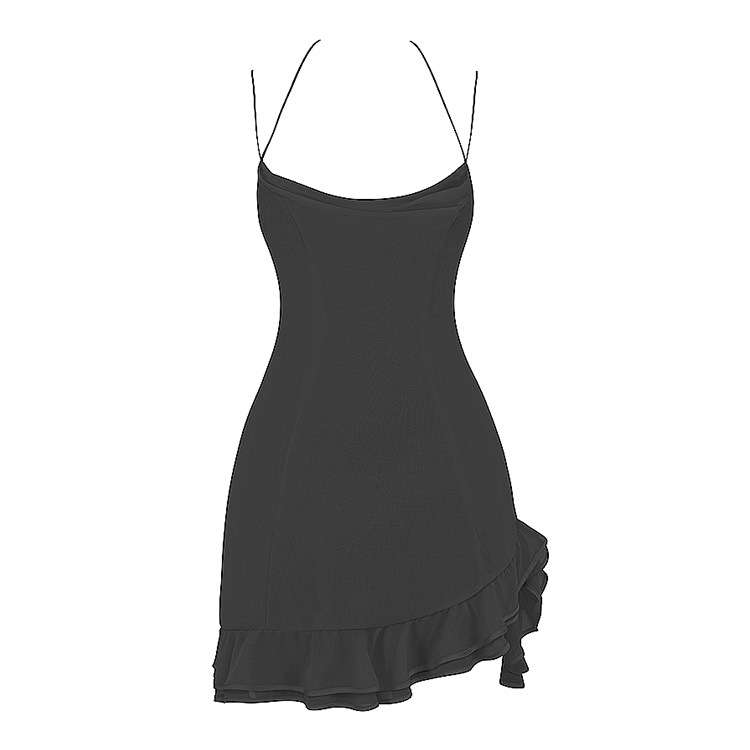 Spaghetti Strap Cowl Neck Mini Dress image 6