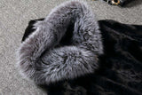Patchwork Cardigan Furry Hooded Coats image 4