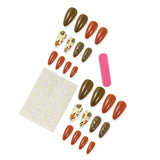 Nail Art Set with Leaf and Textured Designs image 4