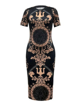 Elegant Baroque Pattern Dress image 1