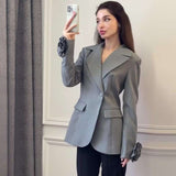 Jacket with Adjustable Bow - L, Glacier Grey image