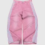 Korean Casual Stripped Straight Leg Pants image 3