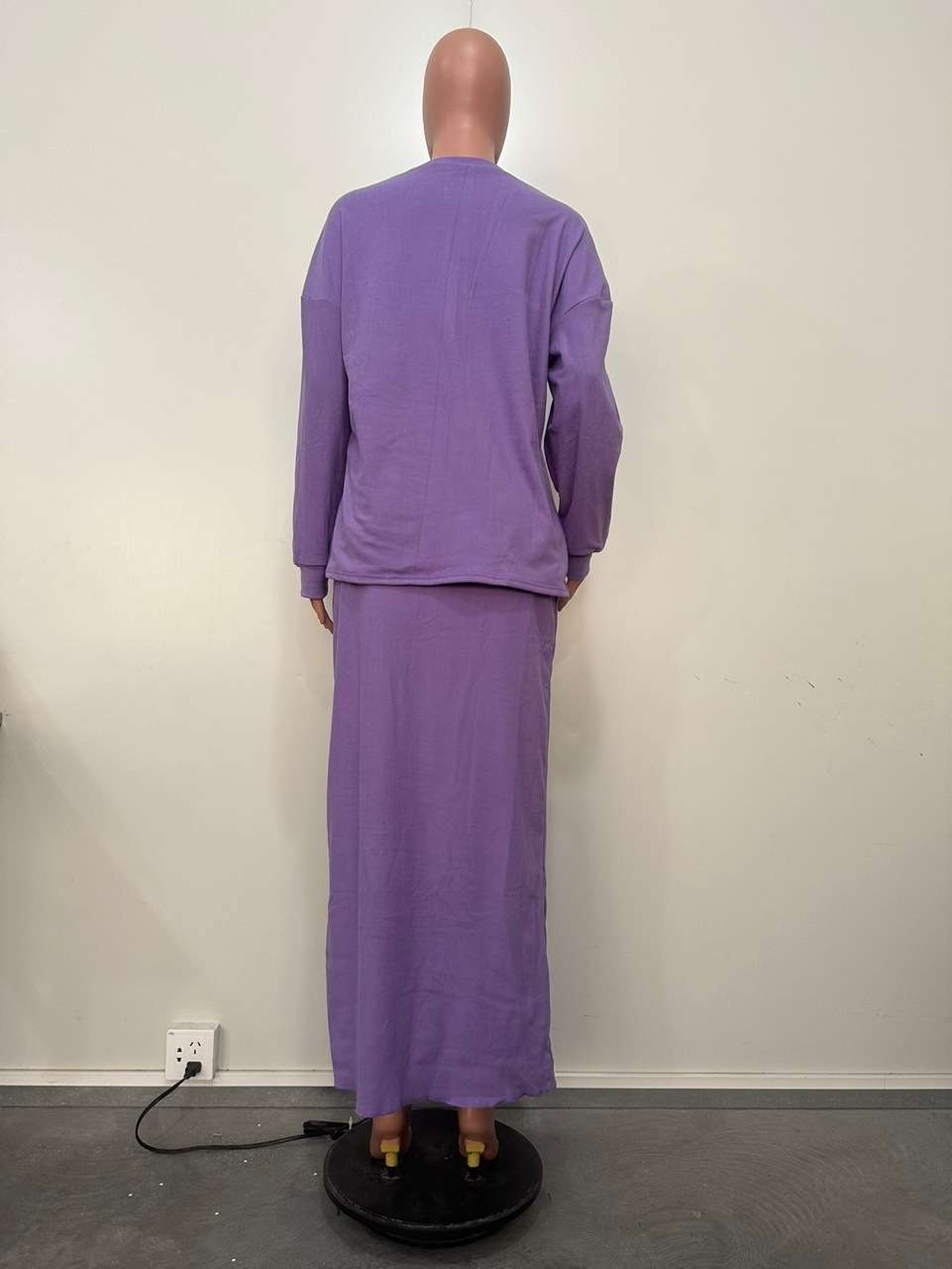 Casual Round Neck  Sweatshirt Skirt Set image 4