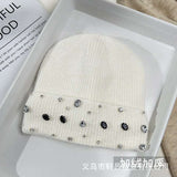 Rhinestone Beanie Soft Warm Winter Skully Hat image 2