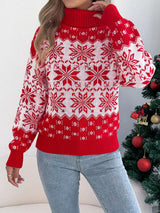 Snowflake Christmas Sweater - S, Red image