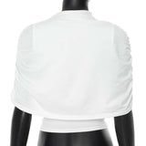 Ruched Sleeve Cape Top image 4