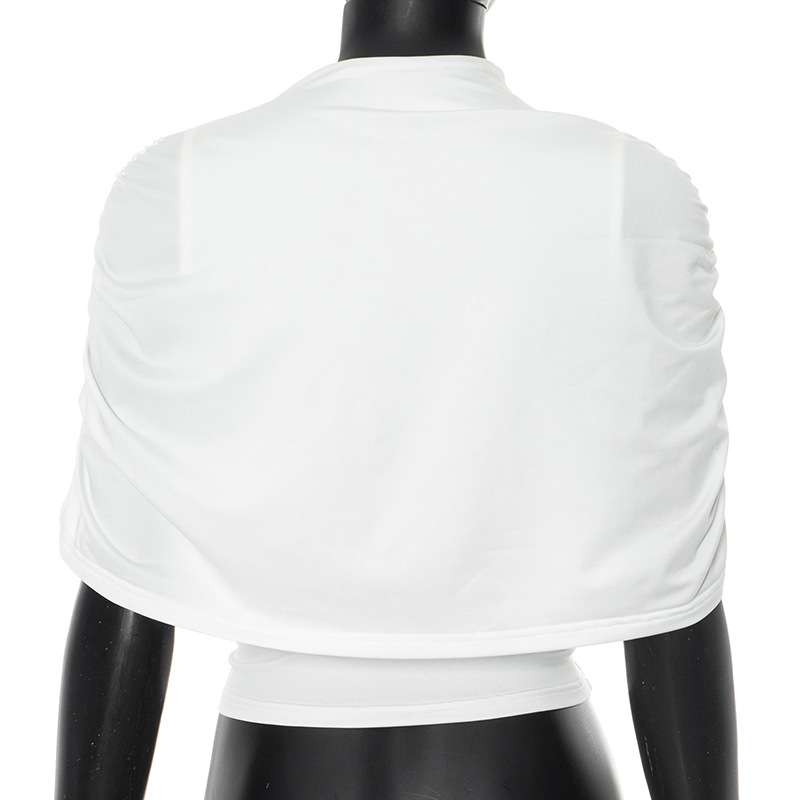 Ruched Sleeve Cape Top image 4