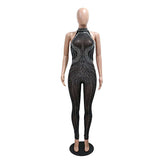 Illusion Sheer Rhinestone Jumpsuit image 3