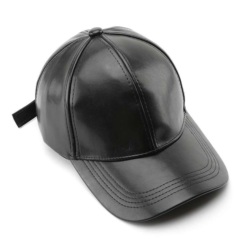 Faux Leather Baseball Cap