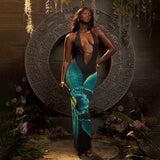 Stylish Ocean Wave Print Beach Dress image 0