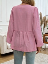 Women Striped Tie-Up Neck Top image 5