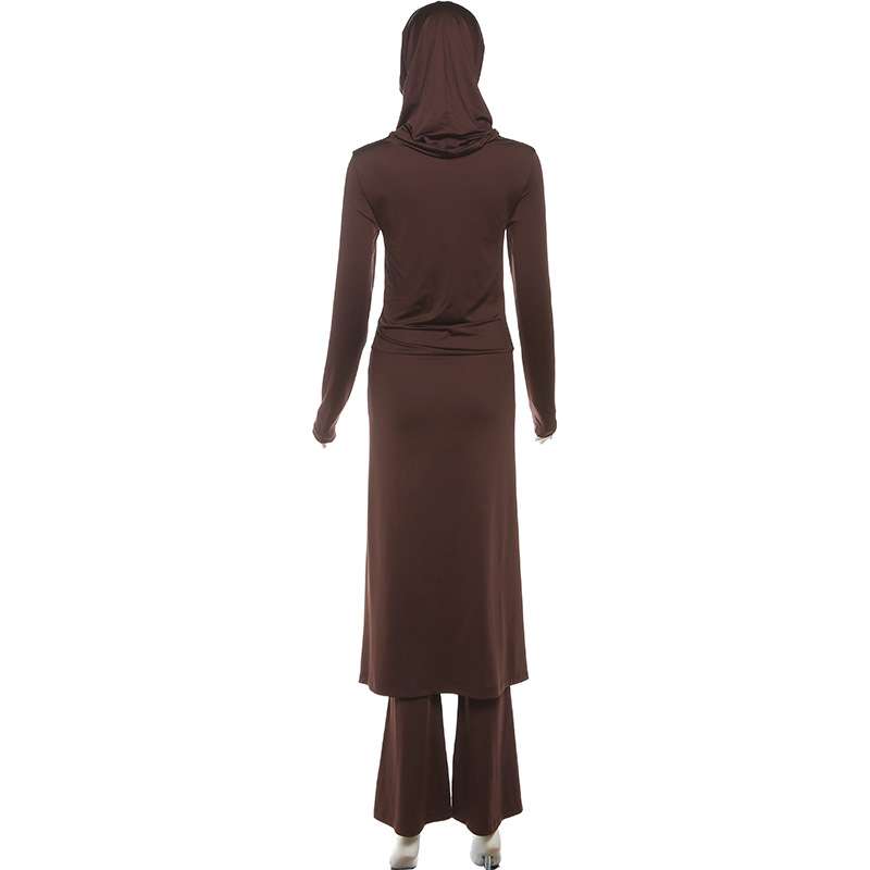 Lounge Set with Flared Pants and Long Top image 3