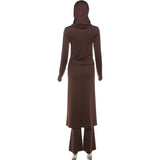 Lounge Set with Flared Pants and Long Top image 3