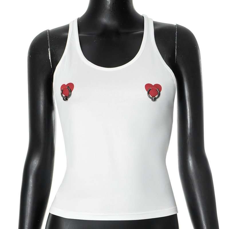 Tank Top with Heart Piercing Print image 2