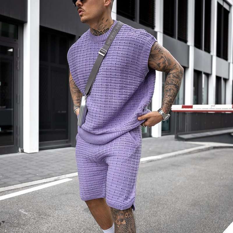 Knit Vest and Shorts Set image 1