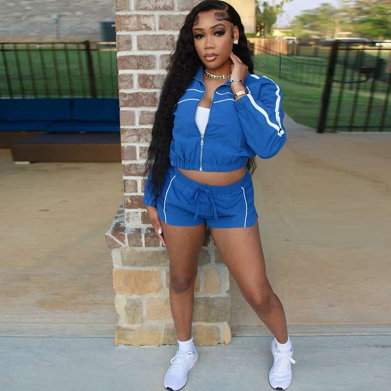 Athletic Tracksuit Set with White Piping image 0