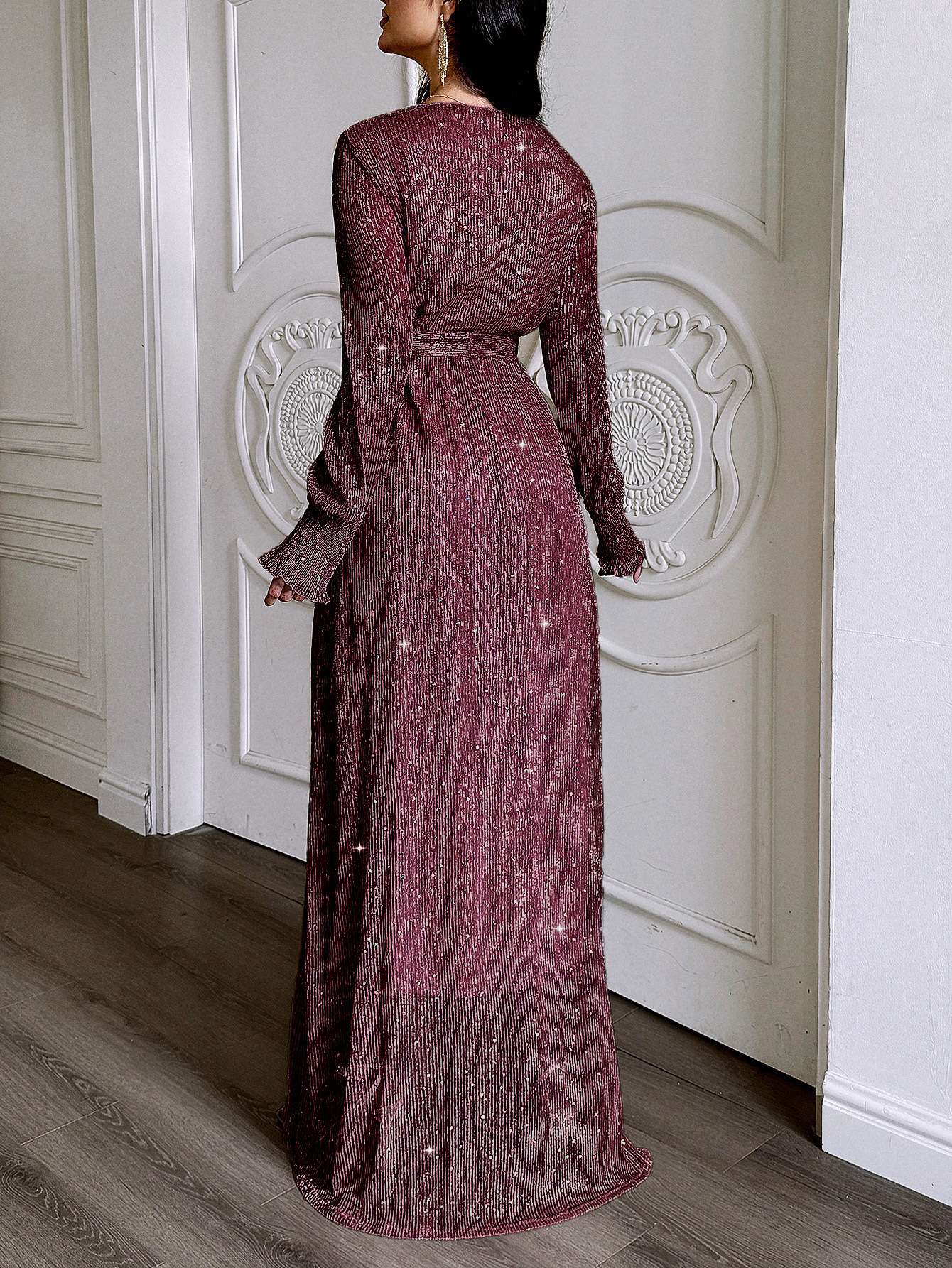 Elegant Glitter Evening Gown image 4