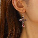 Gothic Cross Enamel Earrings image 5