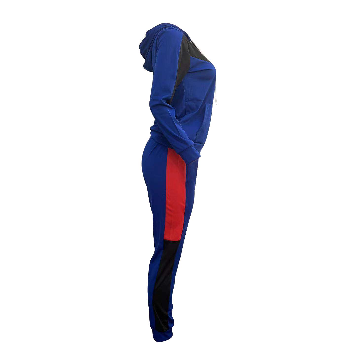 Color Block Two Piece Activewear Zipper Up Set image 9