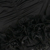 Black Ruffle Halter High-Low Dress image 5