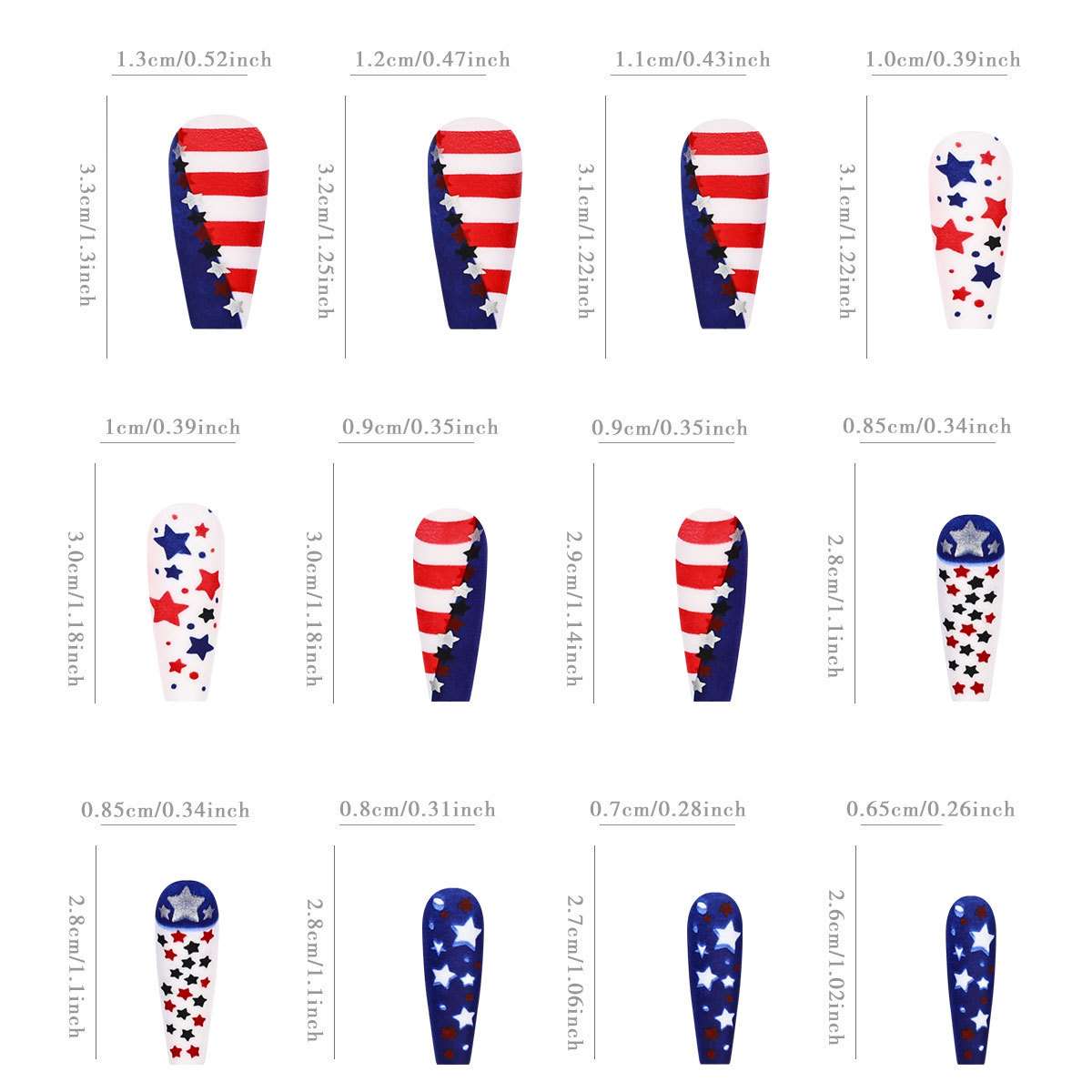 Patriotic Stars and Stripes Nail Art Set image 5