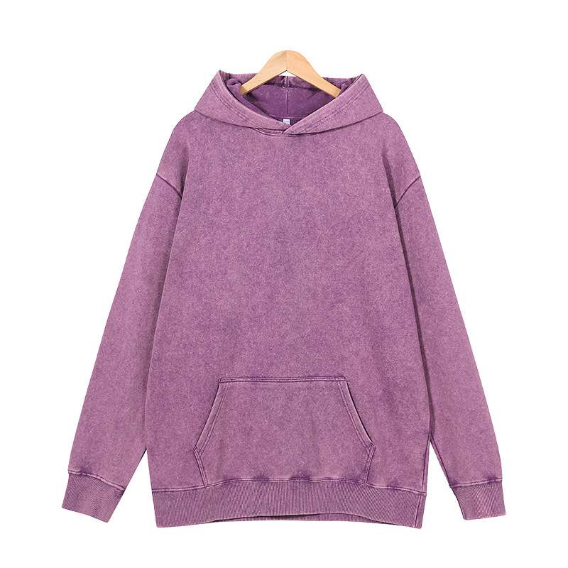 Oversized Sweatshirt Loose Long Sleeve Pullovers - M, Purple image