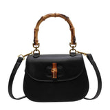Elegant Handbag with Bamboo Handle