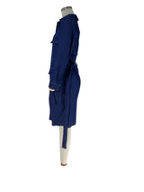 Classic Long Denim Trench Coat with Belt image 4