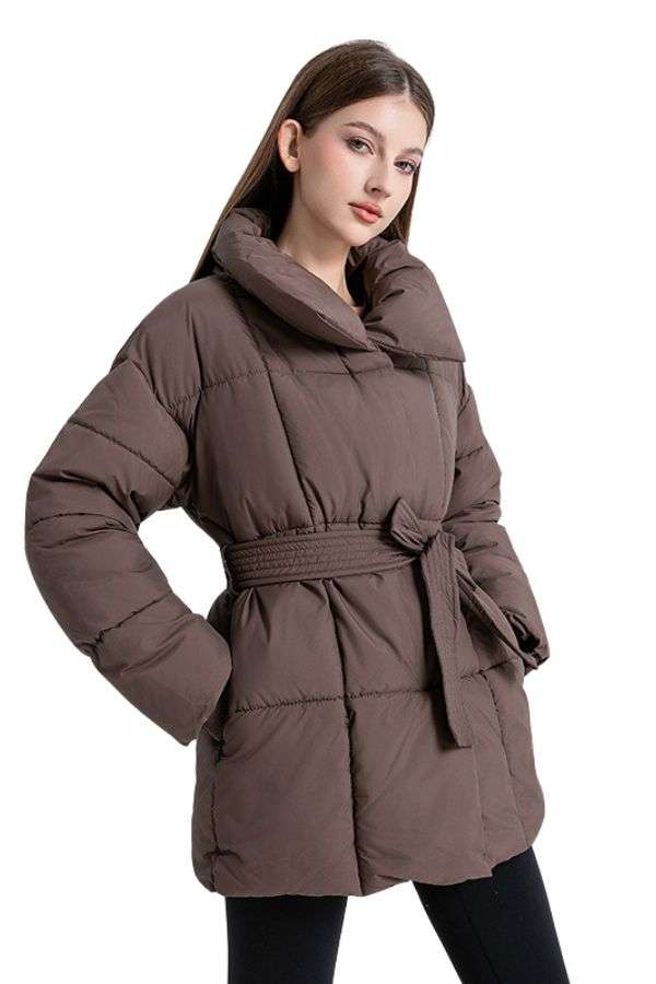 Loose waist jacket mid-length puffer Coat image 0