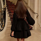 Peplum Dress with Long Sleeves and Mini Skirt image 2