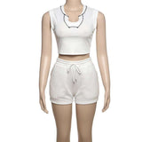 Sporty Crop Top & Shorts Set image 2