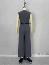 Elegant Sleeveless Jumpsuit with Wide-Leg Pants image 6