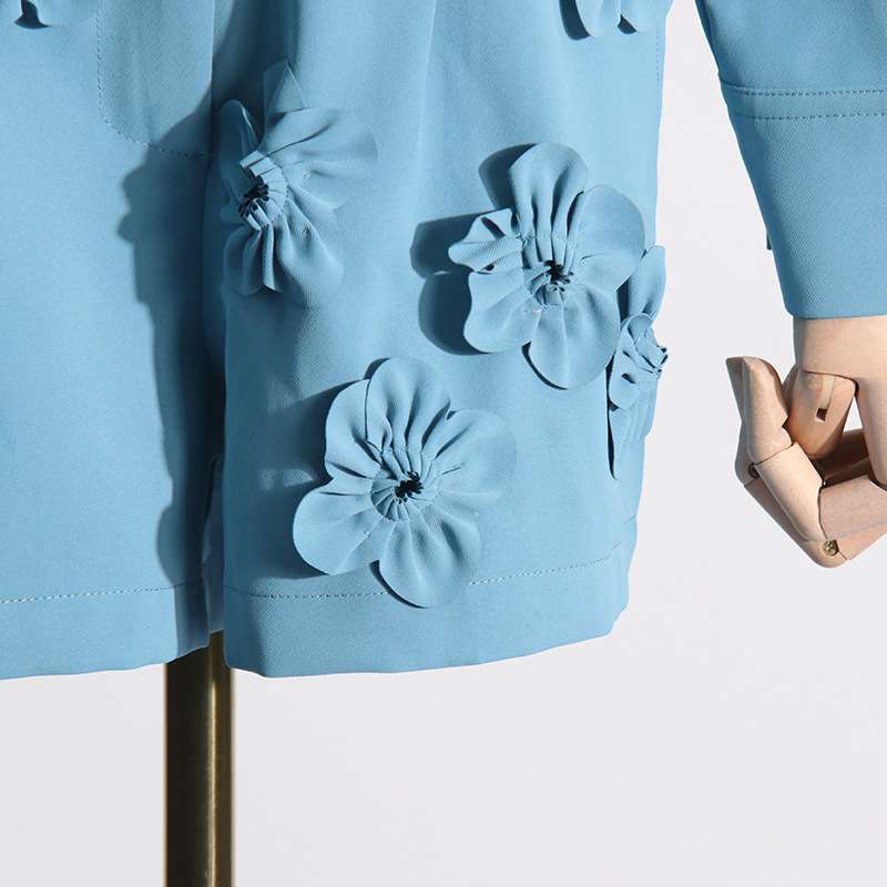 3D Floral Design Collared Romper image 5