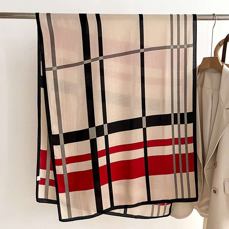 Color Block Striped Scarf Shawl image 3