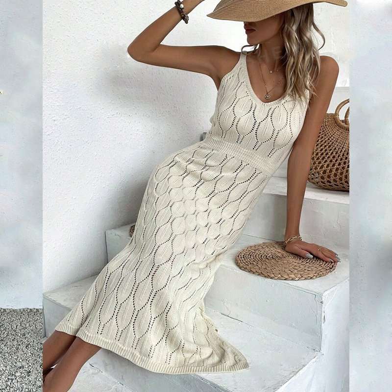 Elegant Knit Midi Dress image 2