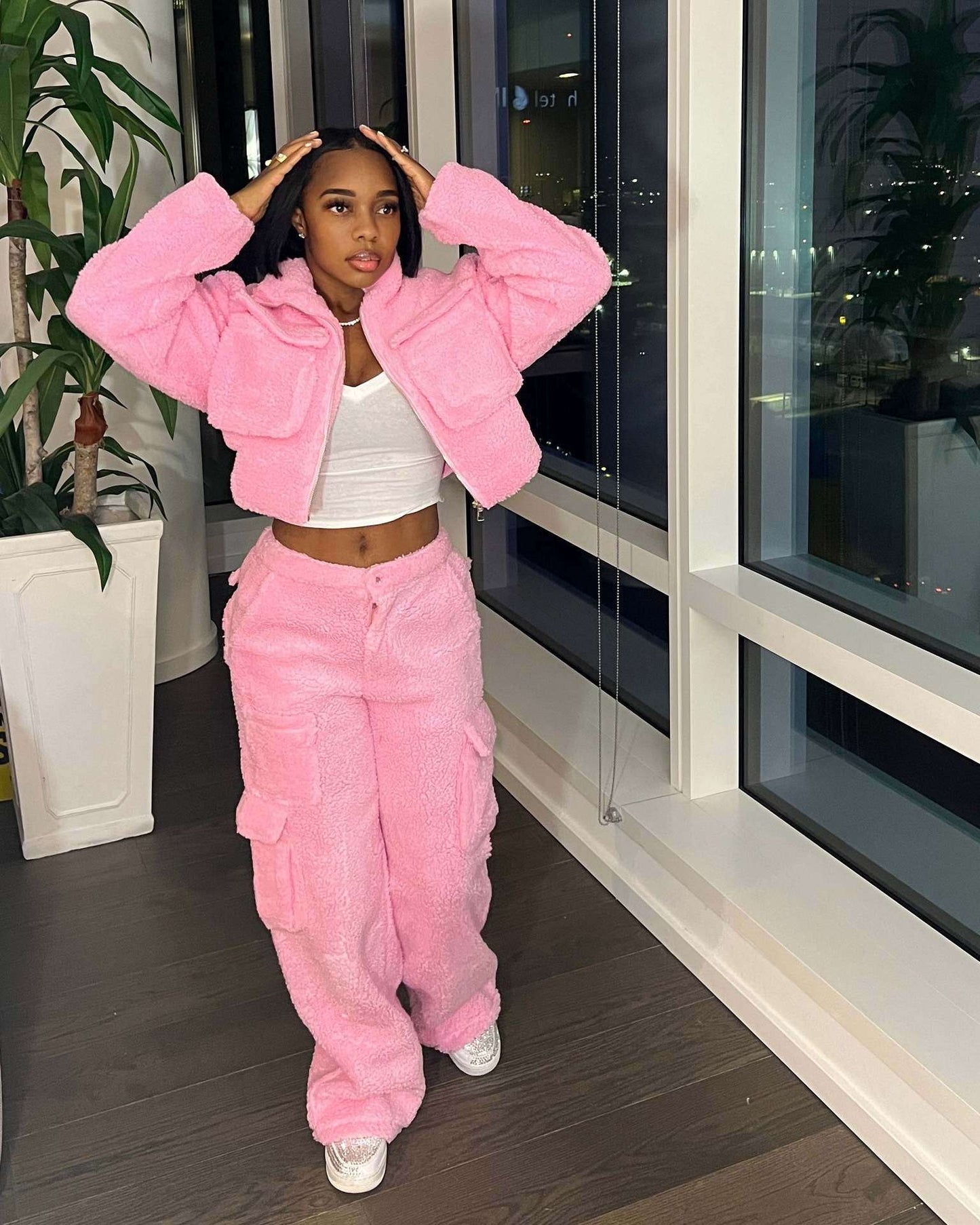 Cozy Cargo Sherpa Set - M, Pink image